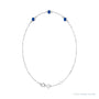Sapphire Row Lab-Grown Bezel-Set Gemstone Solitaire Bracelet - Blue Sapphire, 14K White Gold (view 2)