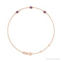 Sapphire Row Lab-Grown Bezel-Set Gemstone Solitaire Bracelet - Alexandrite, 14K Rose Gold