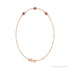 Sapphire Row Lab-Grown Bezel-Set Gemstone Solitaire Bracelet - Alexandrite, 14K Rose Gold (view 2)