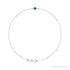 Sapphire Row Lab-Grown Bezel-Set Gemstone Solitaire Bracelet - Emerald, Platinum