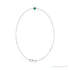 Sapphire Row Lab-Grown Bezel-Set Gemstone Solitaire Bracelet - Emerald, Platinum (view 2)