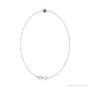 Sapphire Row Lab-Grown Bezel-Set Gemstone Solitaire Bracelet - Emerald, Platinum (view 2)