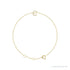 Sapphire Row Natural Diamond Pavé Initial Bracelet - C, 14K Yellow Gold