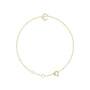 Sapphire Row Natural Diamond Pavé Initial Bracelet - C, 14K Yellow Gold