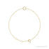 Sapphire Row Natural Diamond Pavé Initial Bracelet - G, 14K Yellow Gold