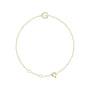 Sapphire Row Natural Diamond Pavé Initial Bracelet - G, 14K Yellow Gold