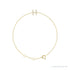 Sapphire Row Natural Diamond Pavé Initial Bracelet - H, 14K Yellow Gold