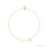 Sapphire Row Natural Diamond Pavé Initial Bracelet - I, 14K Yellow Gold