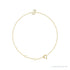 Sapphire Row Natural Diamond Pavé Initial Bracelet - J, 14K Yellow Gold