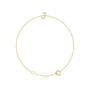 Sapphire Row Natural Diamond Pavé Initial Bracelet - J, 14K Yellow Gold