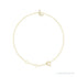 Sapphire Row Natural Diamond Pavé Initial Bracelet - L, 14K Yellow Gold