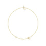 Sapphire Row Natural Diamond Pavé Initial Bracelet - L, 14K Yellow Gold