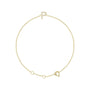 Sapphire Row Natural Diamond Pavé Initial Bracelet - P, 14K Yellow Gold