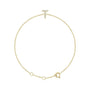 Sapphire Row Natural Diamond Pavé Initial Bracelet - T, 14K Yellow Gold