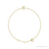 Sapphire Row Natural Diamond Pavé Initial Bracelet - X, 14K Yellow Gold
