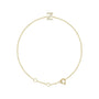Sapphire Row Natural Diamond Pavé Initial Bracelet - Z, 14K Yellow Gold