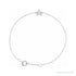 Sapphire Row Natural Diamond Pavé Initial Bracelet - A, 14K White Gold