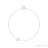 Sapphire Row Natural Diamond Pavé Initial Bracelet - B, 14K White Gold