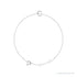 Sapphire Row Natural Diamond Pavé Initial Bracelet - C, 14K White Gold