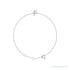 Sapphire Row Natural Diamond Pavé Initial Bracelet - F, 14K White Gold