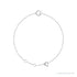 Sapphire Row Natural Diamond Pavé Initial Bracelet - G, 14K White Gold