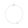 Sapphire Row Natural Diamond Pavé Initial Bracelet - H, 14K White Gold
