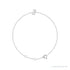 Sapphire Row Natural Diamond Pavé Initial Bracelet - J, 14K White Gold