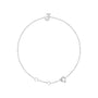 Sapphire Row Natural Diamond Pavé Initial Bracelet - J, 14K White Gold