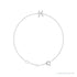 Sapphire Row Natural Diamond Pavé Initial Bracelet - K, 14K White Gold