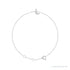 Sapphire Row Natural Diamond Pavé Initial Bracelet - L, 14K White Gold
