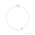 Sapphire Row Natural Diamond Pavé Initial Bracelet - N, 14K White Gold