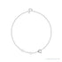 Sapphire Row Natural Diamond Pavé Initial Bracelet - P, 14K White Gold
