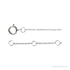 Sapphire Row Natural Diamond Pavé Initial Bracelet - R, 14K White Gold (view 3)