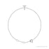 Sapphire Row Natural Diamond Pavé Initial Bracelet - T, 14K White Gold