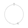 Sapphire Row Natural Diamond Pavé Initial Bracelet - T, 14K White Gold