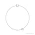 Sapphire Row Natural Diamond Pavé Initial Bracelet - U, 14K White Gold