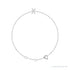 Sapphire Row Natural Diamond Pavé Initial Bracelet - X, 14K White Gold