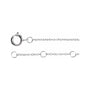 Sapphire Row Natural Diamond Pavé Initial Bracelet - X, 14K White Gold (view 3)