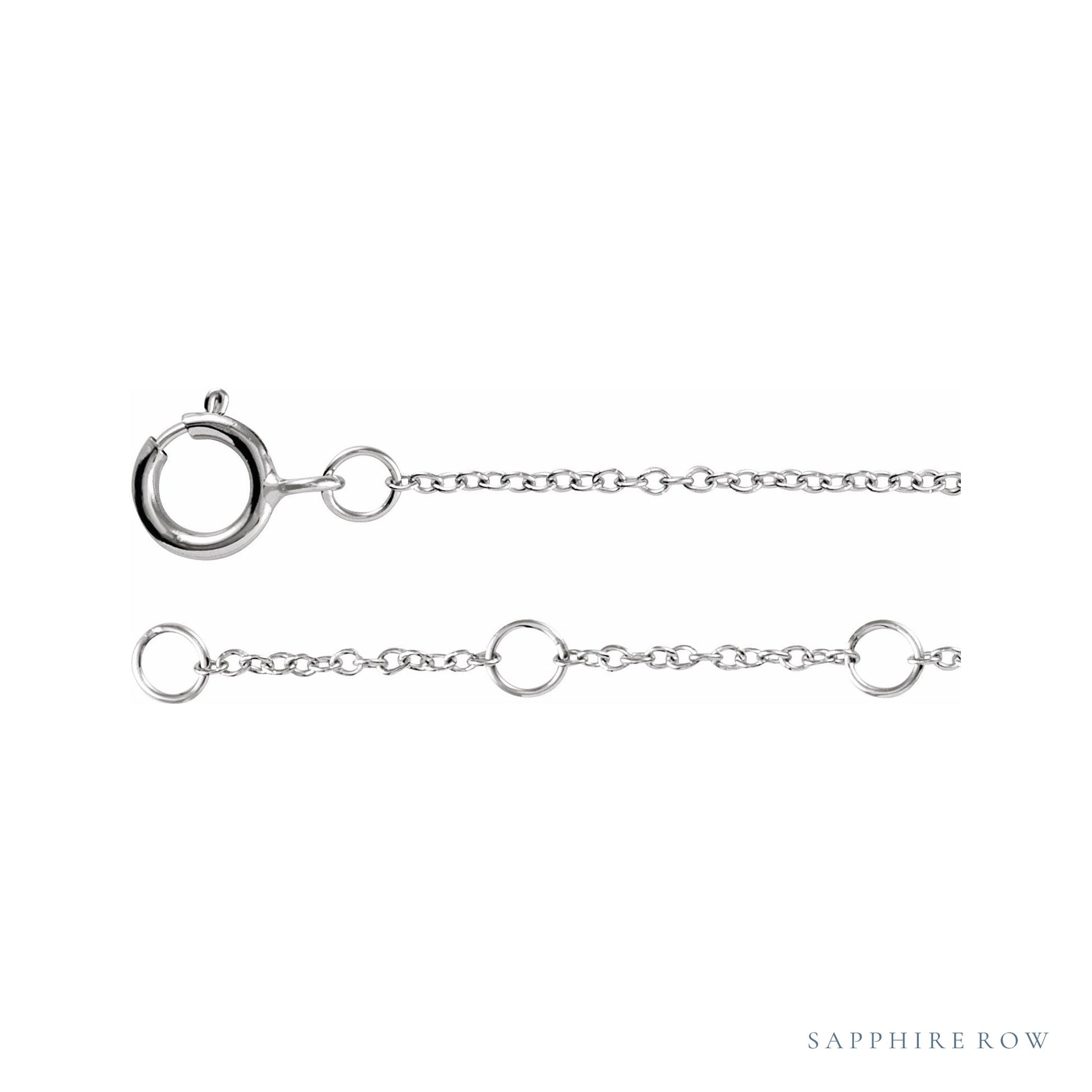 Sapphire Row Natural Diamond Pavé Initial Bracelet - X, 14K White Gold (view 3)