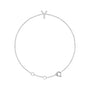 Sapphire Row Natural Diamond Pavé Initial Bracelet - Y, 14K White Gold