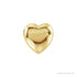 Sapphire Row Gold Heart Slide Pendant - 14K Yellow Gold