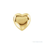 Sapphire Row Gold Heart Slide Pendant - 14K Yellow Gold