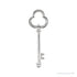 Sapphire Row Gold Key Pendant - 14K White Gold