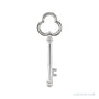 Sapphire Row Gold Key Pendant - 14K White Gold