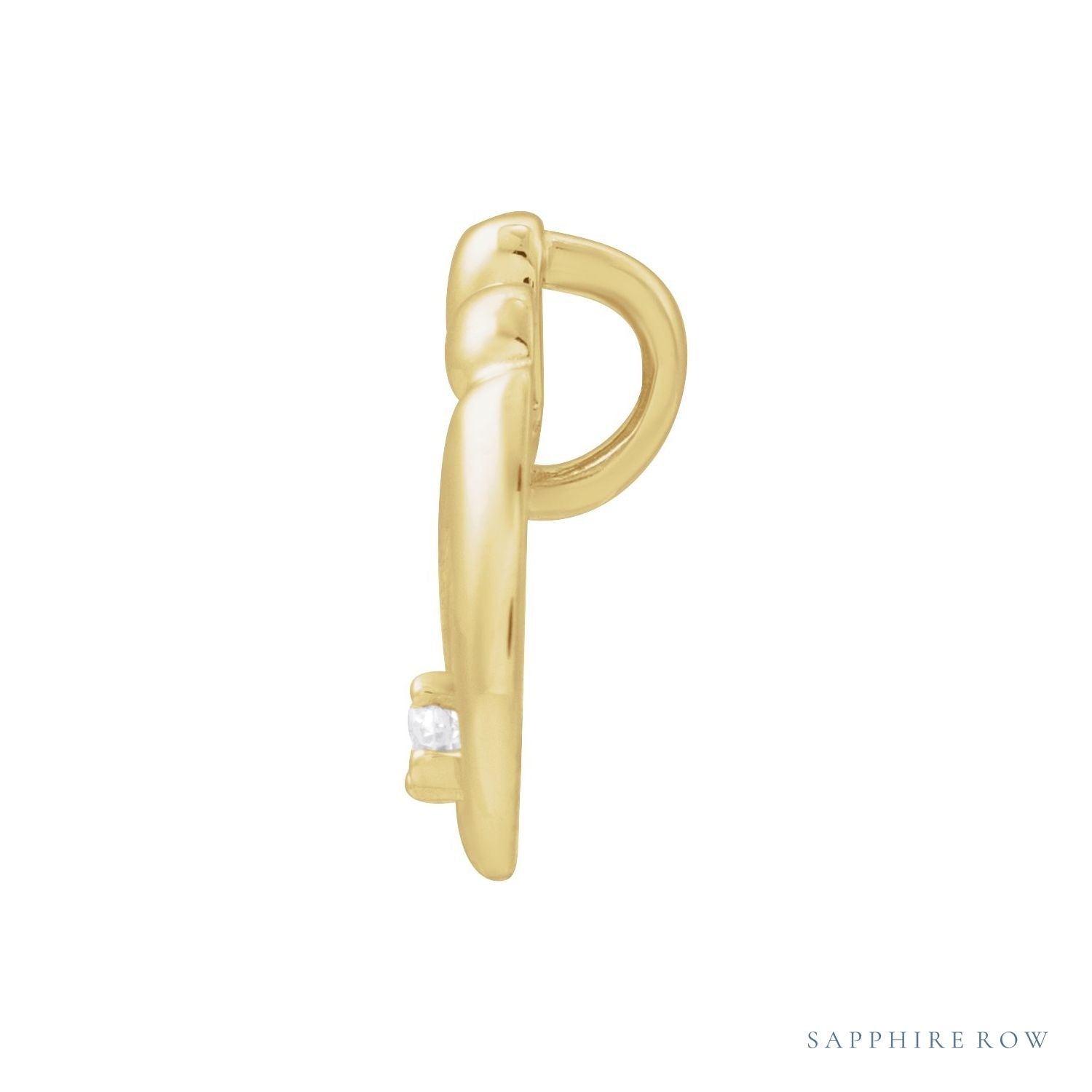 Sapphire Row Natural Diamond Mother & Child Slide Pendant - 14K Yellow Gold, 0.03 ctw (view 2)