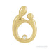 Sapphire Row Natural Diamond Mother & Child Slide Pendant - 14K Yellow Gold, 0.05 ctw