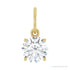 Sapphire Row Natural Diamond Floating Round Pendant - 14K Yellow Gold, 9/10 ctw