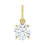 Sapphire Row Natural Diamond Floating Round Pendant - 14K Yellow Gold, 9/10 ctw