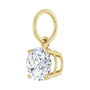 Sapphire Row Natural Diamond Floating Round Pendant - 14K Yellow Gold, 9/10 ctw (view 2)
