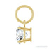 Sapphire Row Natural Diamond Floating Round Pendant - 14K Yellow Gold, 9/10 ctw (view 3)